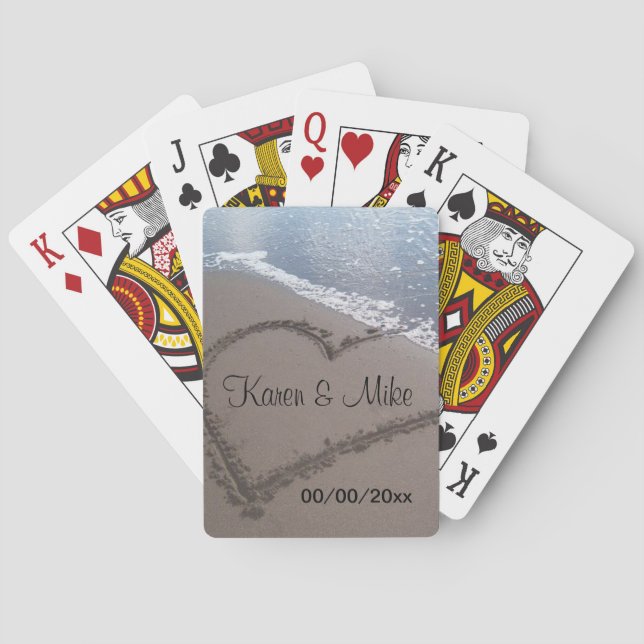 Hochzeit am Strand Spielkarten (Rückseite)