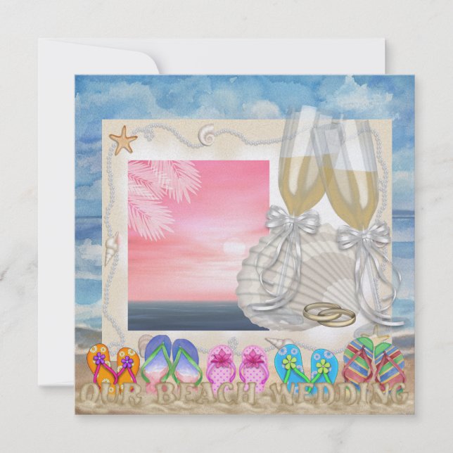 Hochzeit am Strand - SRF Einladung (Vorderseite)
