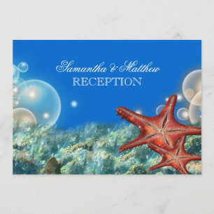 Hochzeit am Strand von Starfish Verlobung Einladung