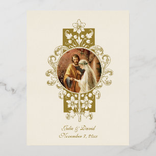 Hochzeit Angelus Gebet Betrothal Jungfrau Mary Folie Einladungspostkarte