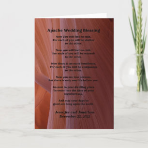 Hochzeit Apache Segen Feel No Rain Inside v2 Karte
