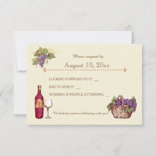 Hochzeit auf dem Vineyard Response Card Einladung
