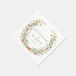 Hochzeit auf der Wiese Wildblume Papa Napkins Serviette