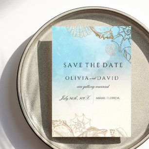 Hochzeit auf See Sommer Blaue Ozean Strandhochzeit Save The Date