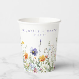 Hochzeit auf Wildblume Pappbecher