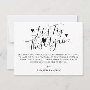 Hochzeit Aufschub Planänderung Versuch es nochmal Ankündigung