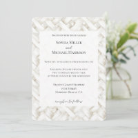 Hochzeit aus weißem Korbgeflecht