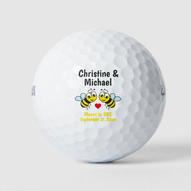 Hochzeit bedeutet, Herz Niedliche Gunst zu sein Golfball (Vorderseite)