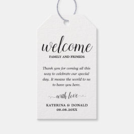 Hochzeit Begrüßung Bags Geschenkanhänger