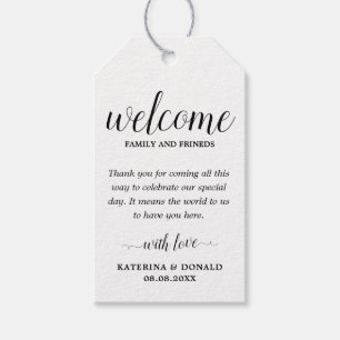 Hochzeit Begrüßung Bags Geschenkanhänger