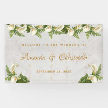 Hochzeit Begrüßung florale White Calla Lilies Marm