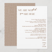 Hochzeit Begrüßungsbrief Boho terracotta