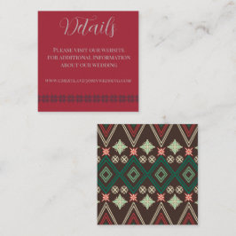 Hochzeit bei der Lodge Details Card Begleitkarte