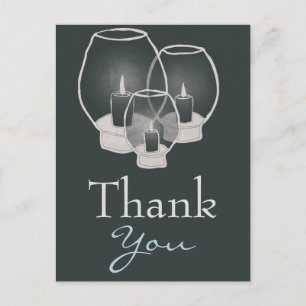 Hochzeit bei Kerzenlicht, danke Postkarte