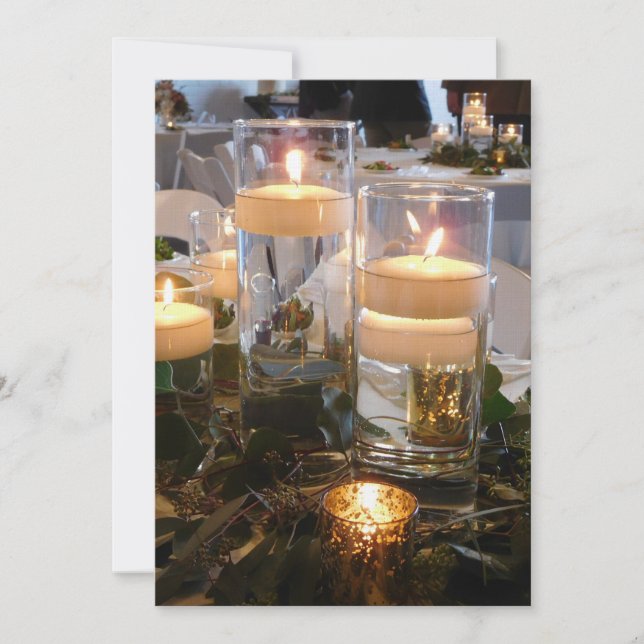 Hochzeit bei Kerzenlicht Einladung (Vorderseite)