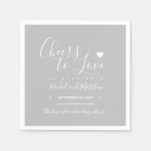 Hochzeit "Beifall für Liebe" elegant geschrieben G Serviette
