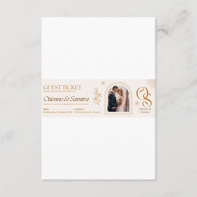 Hochzeit-Beilagekarten Begleitkarte (Vorderseite)