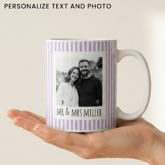 Hochzeit | Benutzerdefinierte Retro-Lila-Junggesel Kaffeetasse