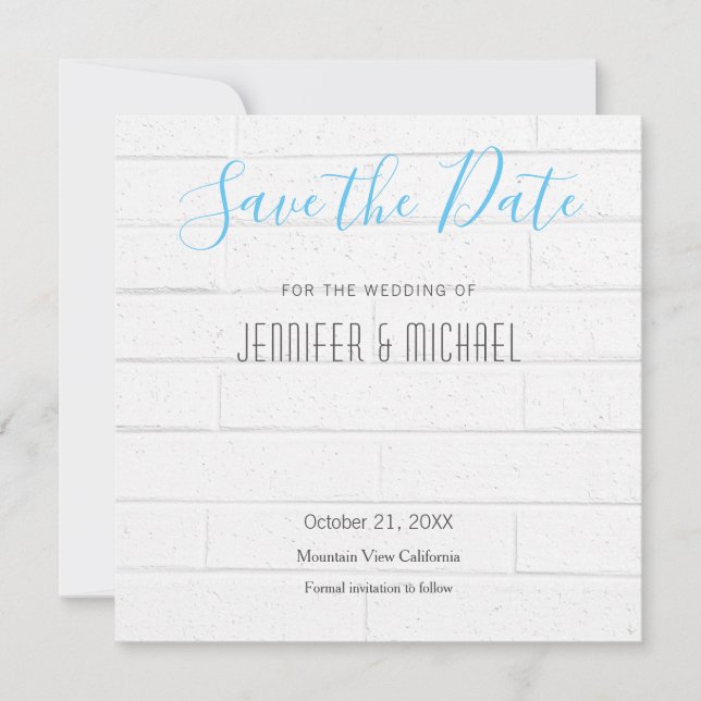 Hochzeit Berufliche Wandgestaltung Moderner Himmel Save The Date (Vorderseite)
