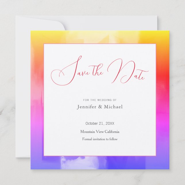 Hochzeit Beruflichen Minimalistischen Niedlich Abs Save The Date (Vorderseite)