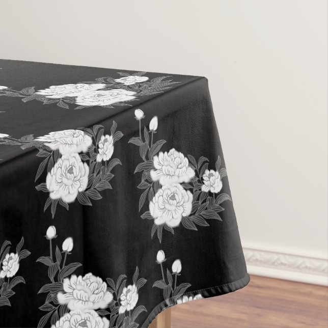 Hochzeit/Besetzung in Schwarz und Weiß Tischdecke (Beispiel)