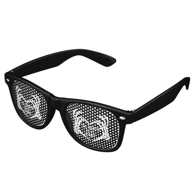Hochzeit bis Tod tun uns Teil schwarz Partybrille (Schrägansicht)