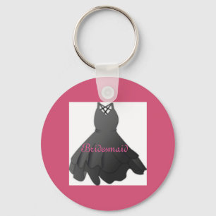Hochzeit Black Dress Pink Bridesmaid Schlüsselanhä Schlüsselanhänger