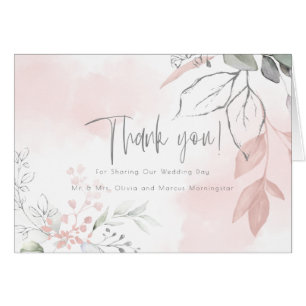 Hochzeit Blatt und rosa Wasserfarbenfolien