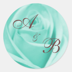Hochzeit: Blau & Schokolade ... - Individuell Runder Aufkleber