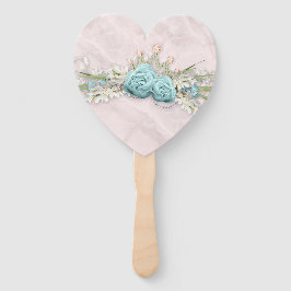 Hochzeit - Blaue Rose und Crown Floral Bouquet Fächer