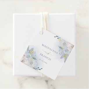 Hochzeit blauer Rose Geschenkanhänger