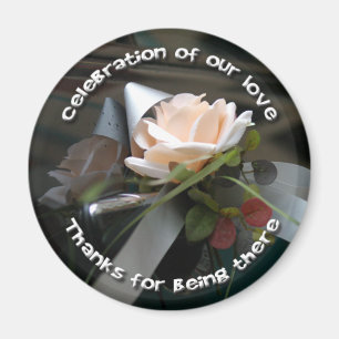 Hochzeit Blume & Band Magnet