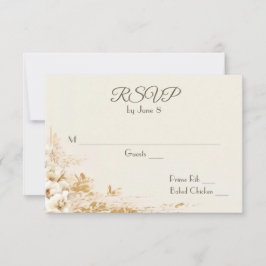 Hochzeit Blumenstrauß auf Elfenbein UAWG RSVP Karte