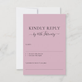 Hochzeit Blush Pink Signature Bitte Antworten RSVP Karte
