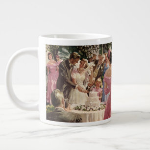 Hochzeit Braut Bräutigam Frischvermählte schneiden Jumbo-Tasse