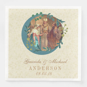 Hochzeit Braut Groom Katholische Ehe Mary Joseph Serviette