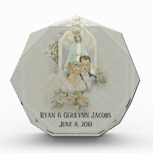 Hochzeit Braut Groom Katholische Jungfrau Mary Fotoblock