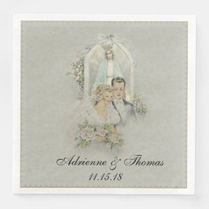 Hochzeit Braut Groom Katholische Jungfrau Mary Serviette