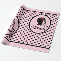 Hochzeit Braut Text Frau Kopf rosa Punkte