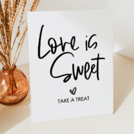Hochzeit Brautparty Liebe ist süß nehmen Sie eine Sockelschild