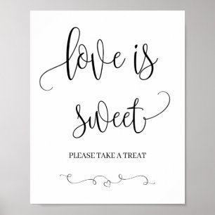 Hochzeit / Brautparty Liebe ist süß Schild