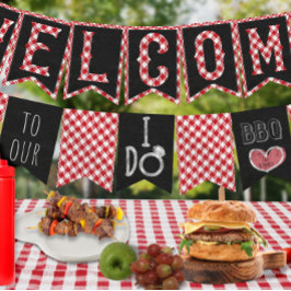 Hochzeit & Brautparty Sommer I Do GRILLEN Party Wimpelkette