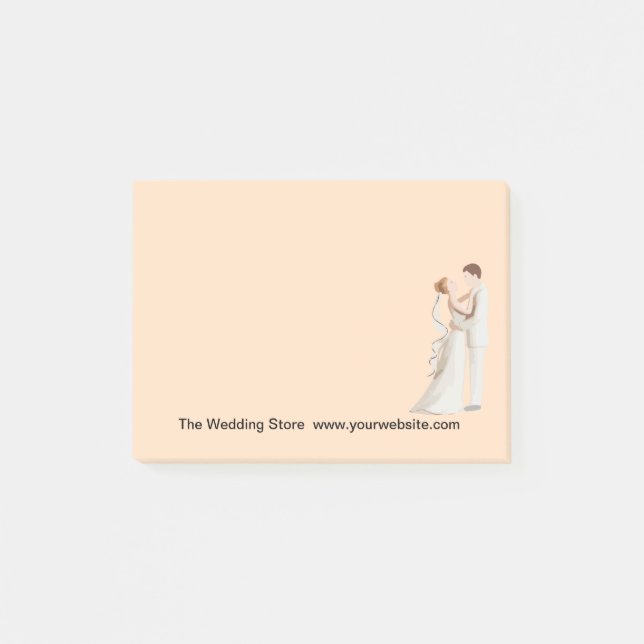 Hochzeit-Bridal-Thema Post-it Klebezettel (Vorderseite)