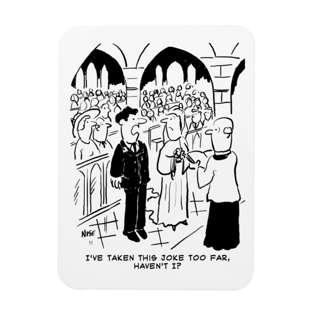 Hochzeit - Bridegroom Prachtvoller Cartoon Magnet (Vertikal)