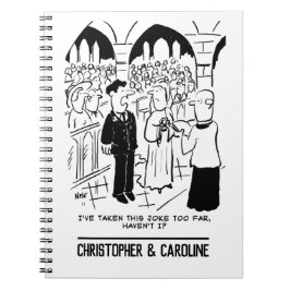 Hochzeit - Bridegroom Prachtvoller Cartoon Notizblock