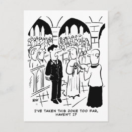 Hochzeit - Bridegroom Prachtvoller Cartoon Postkarte