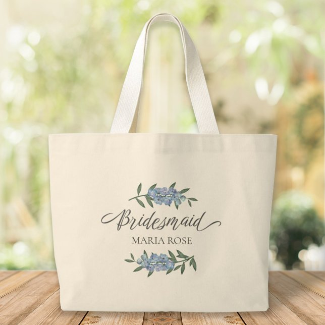 Hochzeit Bridesmaid Personalisierte Blume Jumbo Stoffbeutel (Von Creator hochgeladen)