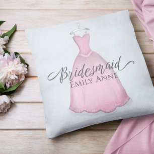 Hochzeit Bridesmaid Vintag rosa Kleid Niedliche Cu Kissen