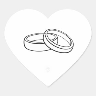 Hochzeit Briefumschlag Aufkleber | Elegante Ringe 