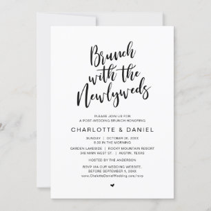Hochzeit, Brunch mit den Neuvermählten, Elopement Einladung
